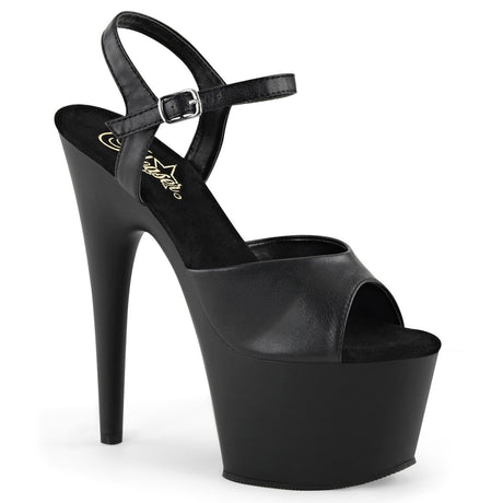 Vegan Leather Platform Sandal 7" Heel Pleaser Shoes - Boutique Séduction