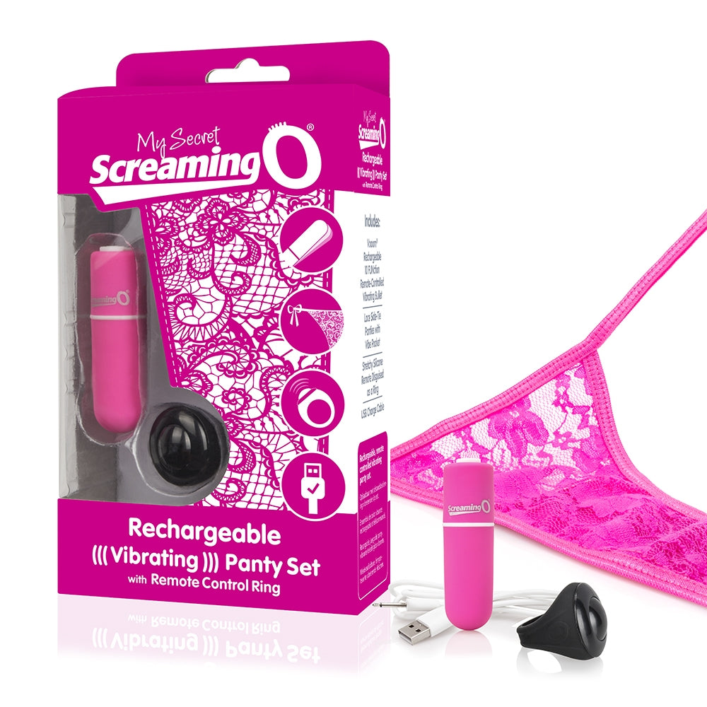Rechargeable Vibrating Panty Set Screaming O - Boutique Séduction