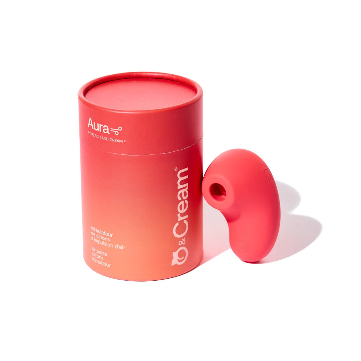 Aura Air Pulse Clitoris Stimulator Peach & Cream - Boutique Séduction