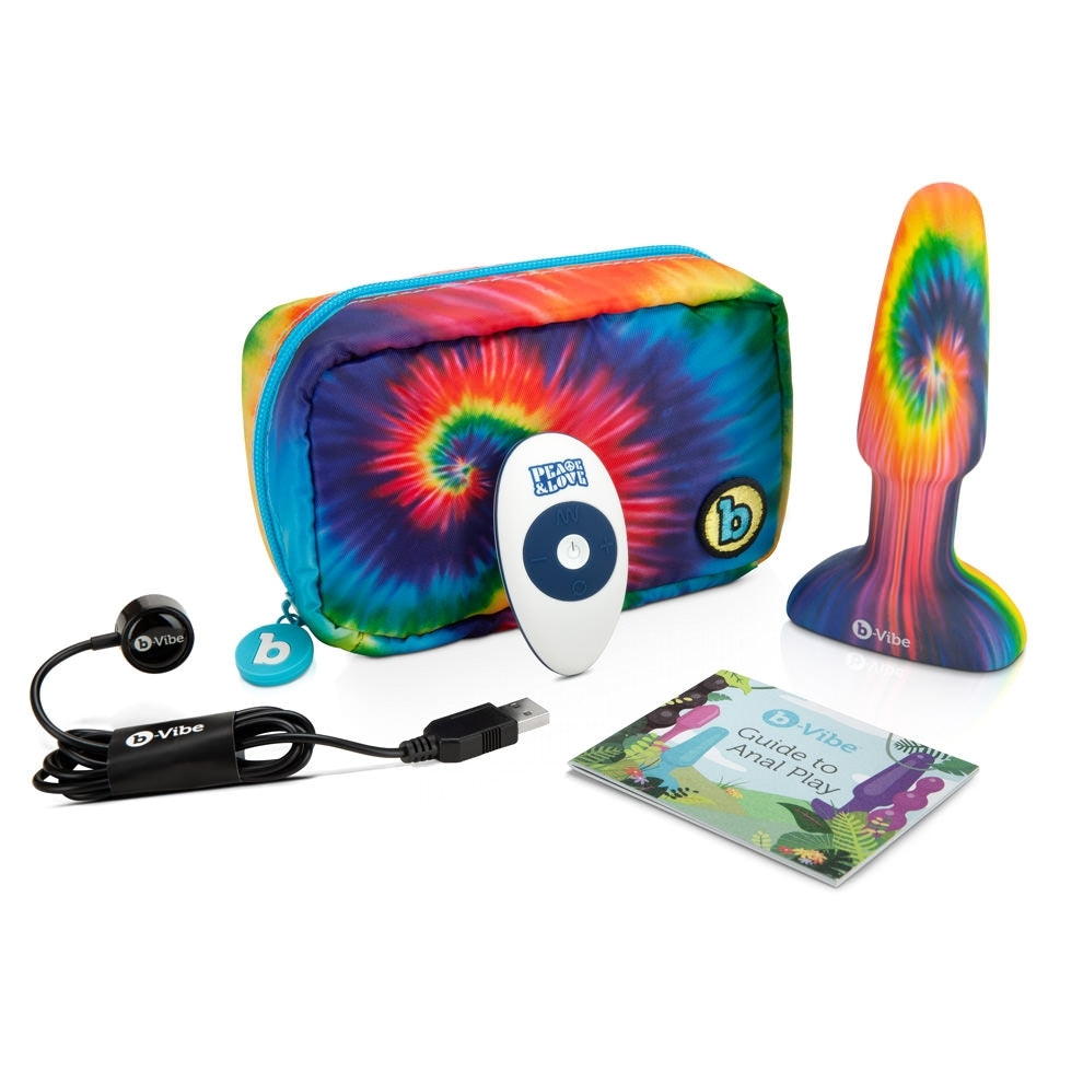 Peace & Love Tie-Dye Rimming Plug - Limited Edition B-Vibe - Boutique Séduction