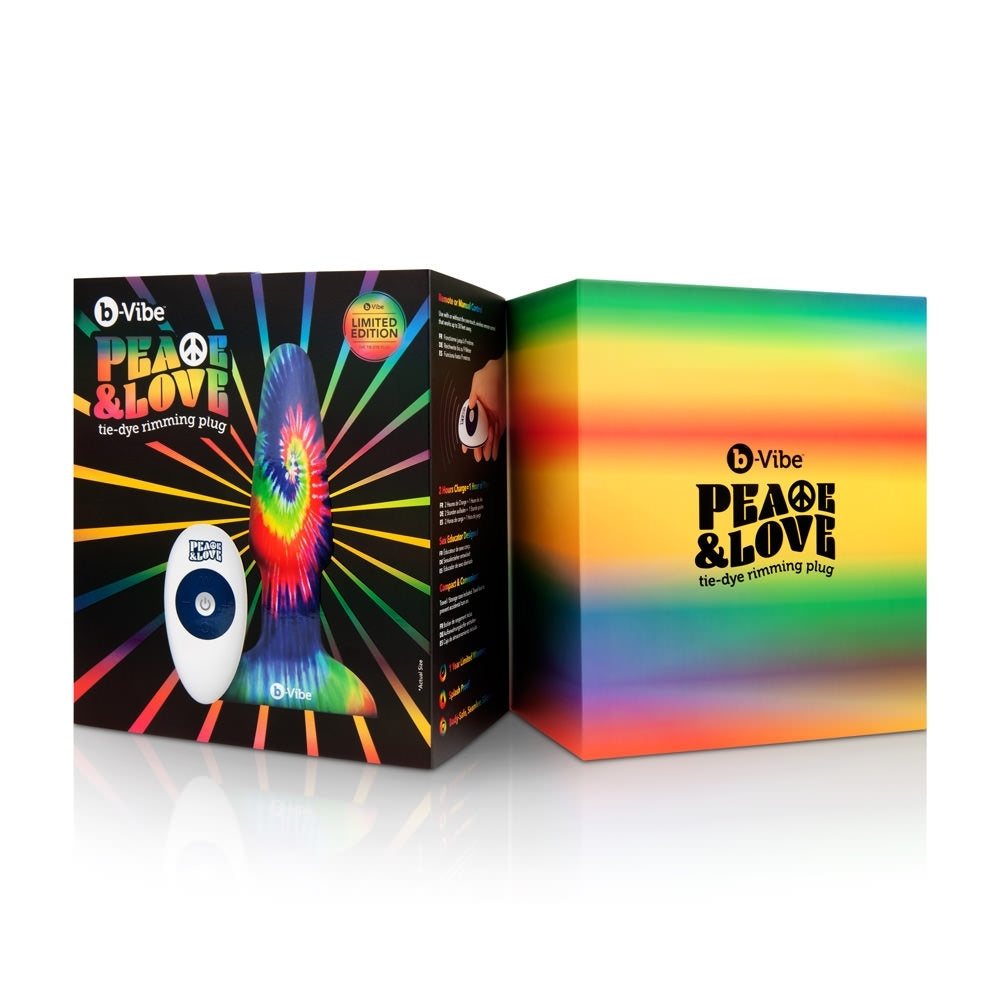 Peace & Love Tie-Dye Rimming Plug - Limited Edition B-Vibe - Boutique Séduction