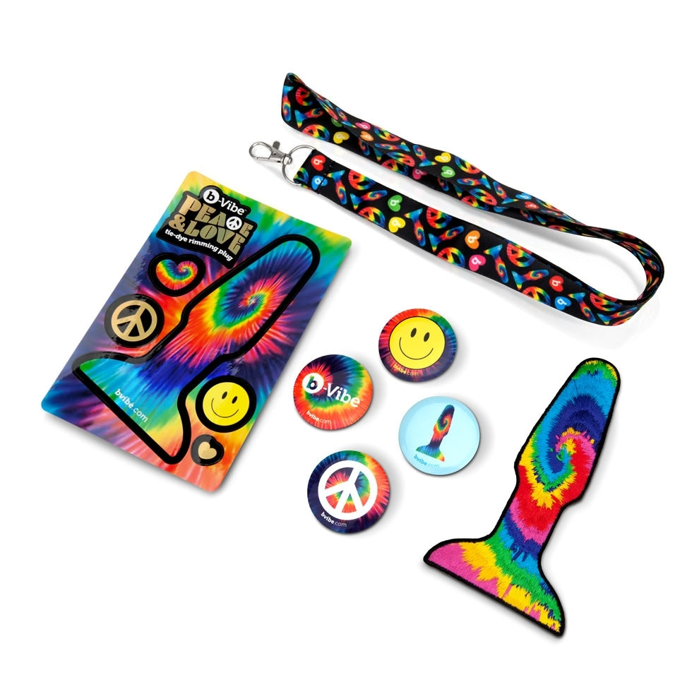Peace & Love Tie-Dye Rimming Plug - Limited Edition B-Vibe - Boutique Séduction