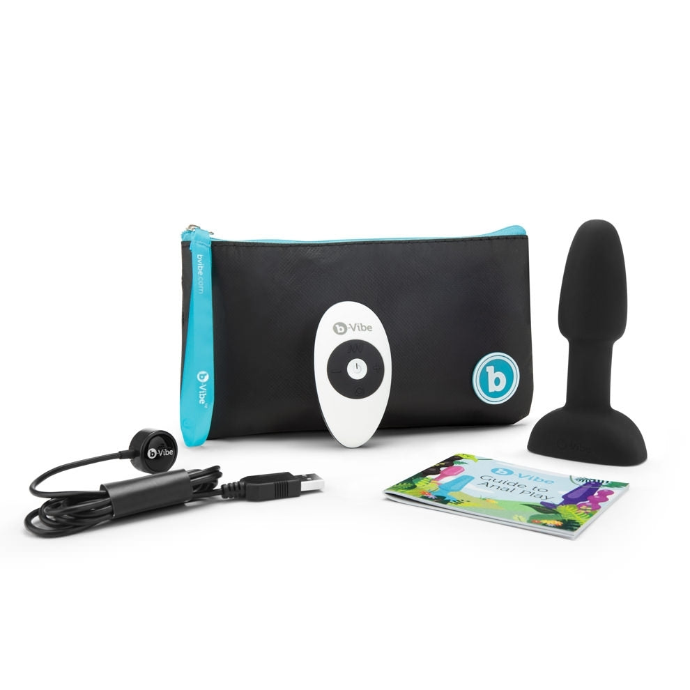 Rimming Petite Vibrating Butt Plug & Rotating Beads B-Vibe - Boutique Séduction