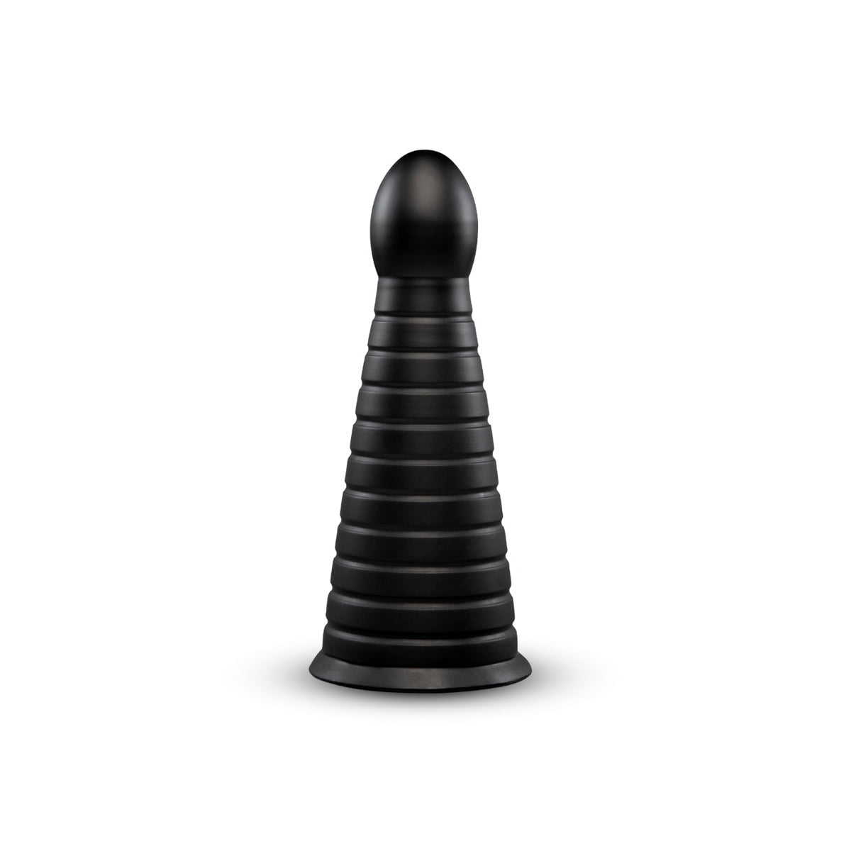 Cone 10-Inch Tapered & Ribbed XXL Dildo with Suction Cup