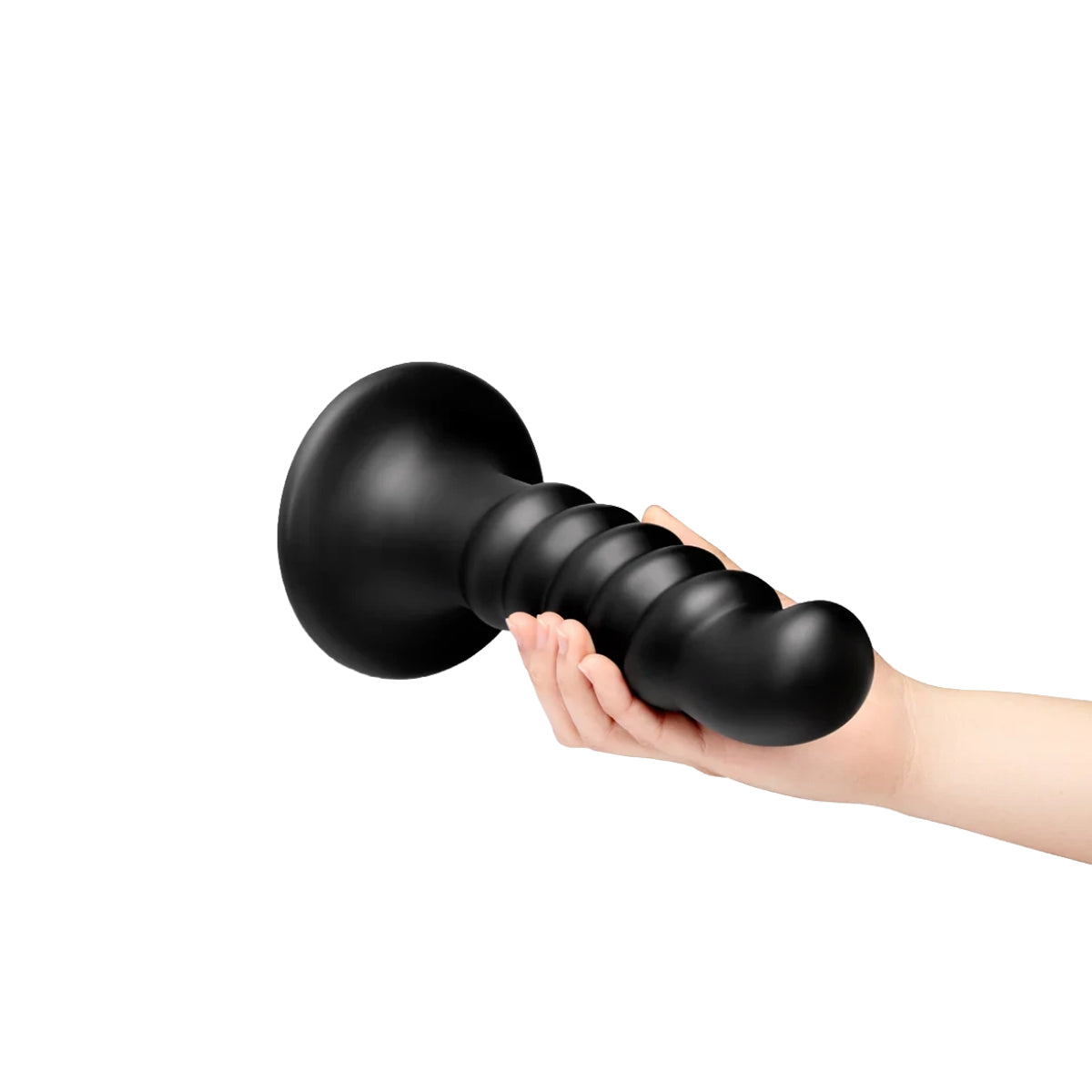 Krush 9.5-Inch Curved & Ribbed XXL Dildo with Suction Cup
