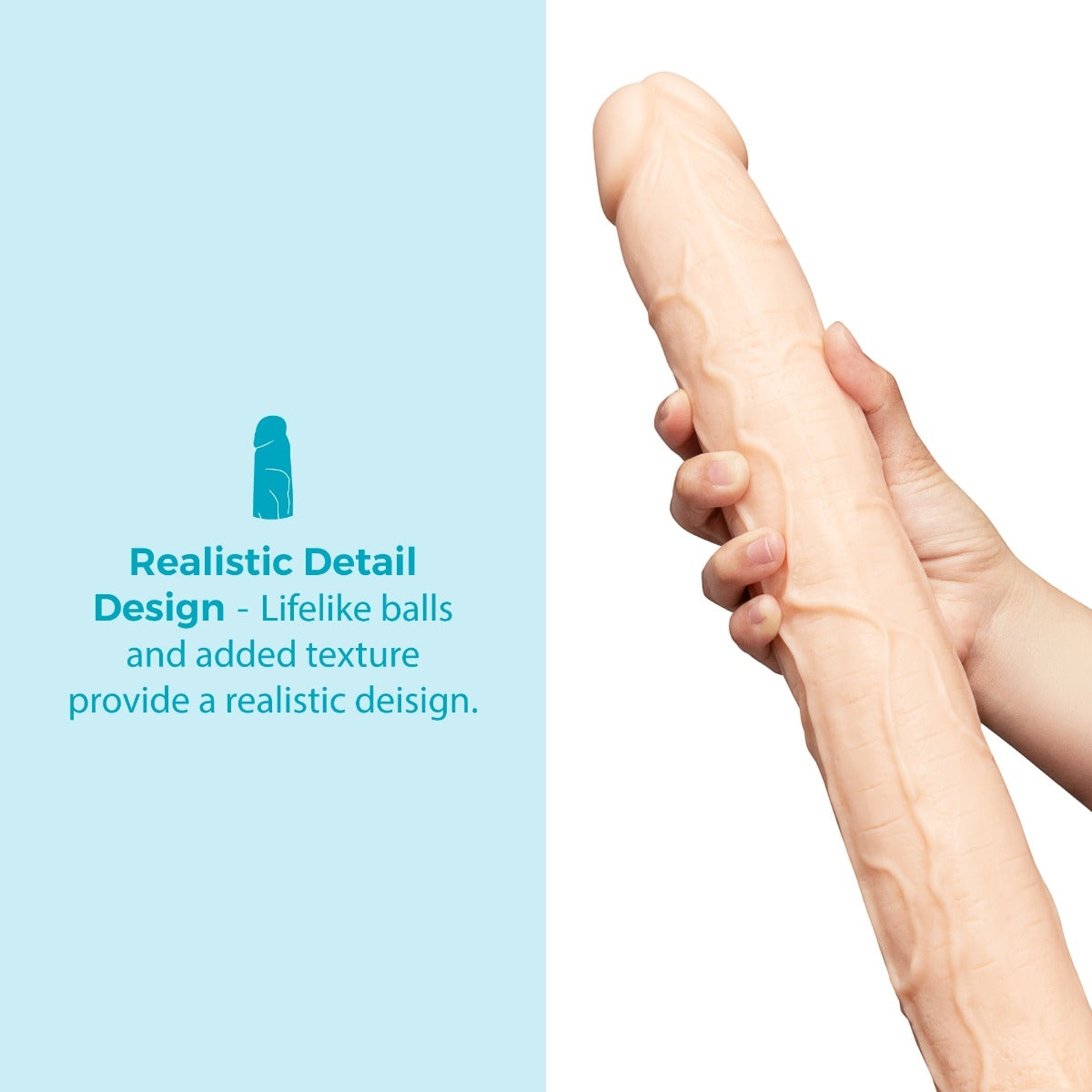 Bone 17-Inch Deep-Insert XXL Dildo with Realistic Balls and Suction Cup