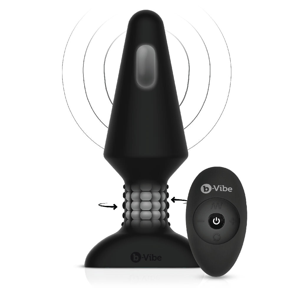 Vibrating butt plug with rotating beads - Rimming XL B-Vibe - Boutique Séduction