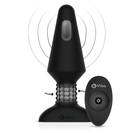 Vibrating butt plug with rotating beads - Rimming XL B-Vibe - Boutique Séduction