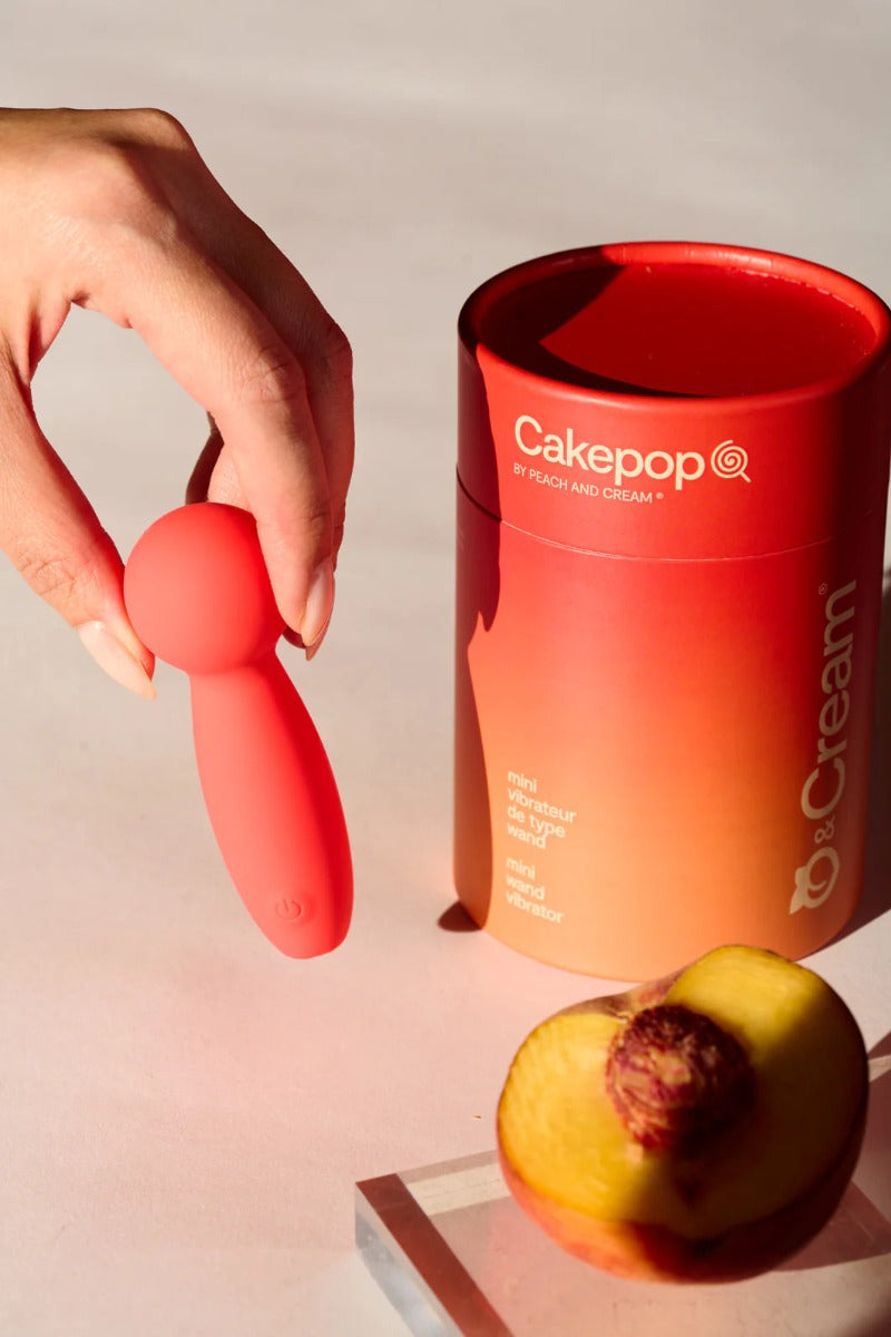 Cakepop Mini Wand Vibrator Peach & Cream - Boutique Séduction