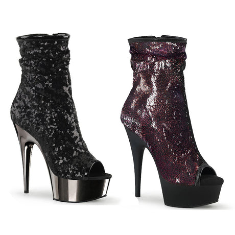 Ruched Shaft Ankle Boot - 6" Heel Pleaser Shoes - Boutique Séduction