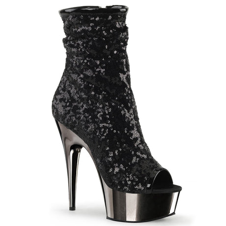 Ruched Shaft Ankle Boot - 6" Heel Pleaser Shoes - Boutique Séduction
