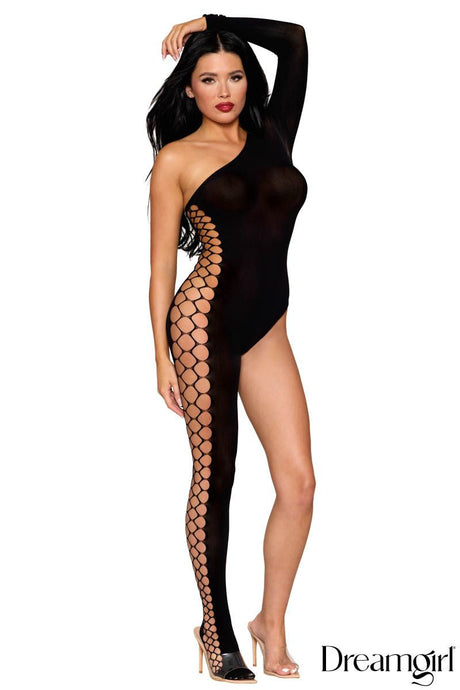 Asymmetrical Bodystocking Dreamgirl International - Boutique Séduction