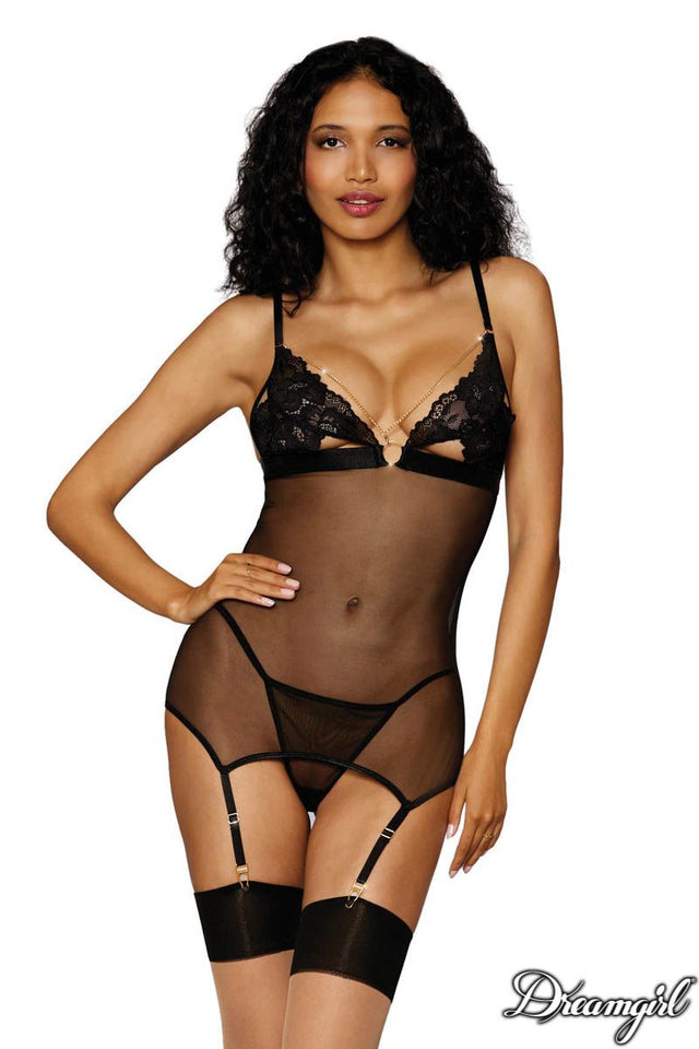 Sheer Garter Slip Dreamgirl International - Boutique Séduction