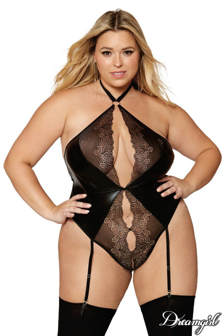 Teddy-Garter High Neck Dreamgirl International - Boutique Séduction