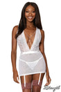 Garter Slip Pearl Collar Dreamgirl International - Boutique Séduction