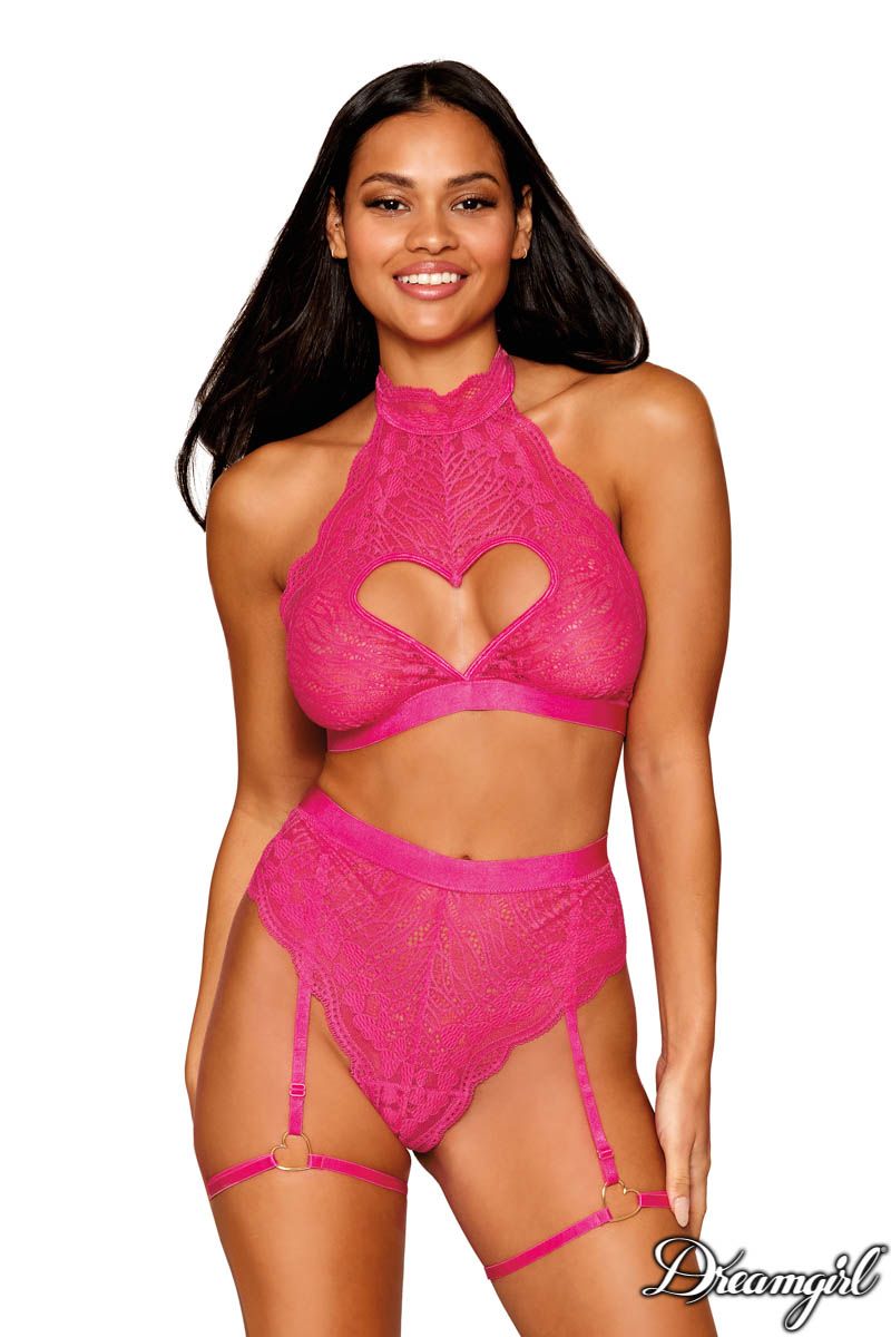 2PC Heart Lace Set Dreamgirl International - Boutique Séduction