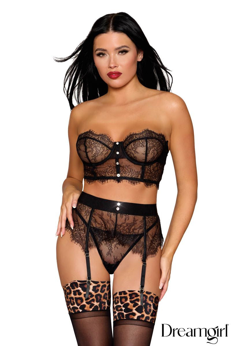 3Pc Set Eyelash Lace Dreamgirl International - Boutique Séduction