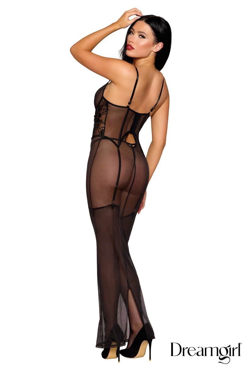 Long Corset Gown Dreamgirl International - Boutique Séduction