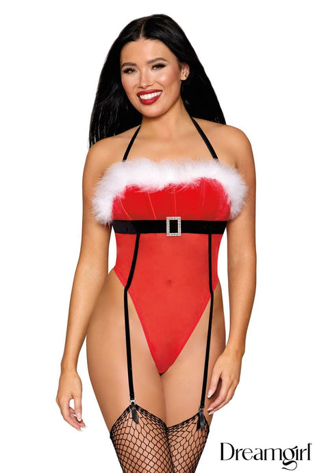 Santa Garter Teddy Dreamgirl International - Boutique Séduction