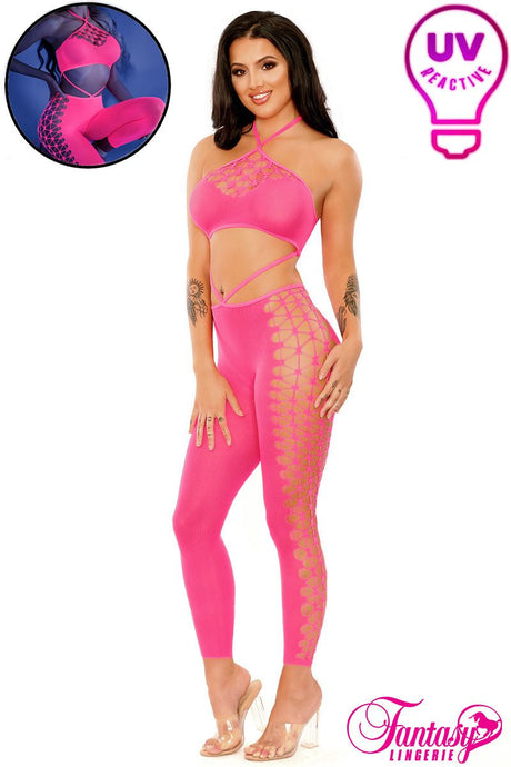 OWN THE NIGHT 2Pc Glow Bodystocking Fantasy Lingerie - Boutique Séduction