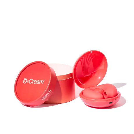 Glow Double Stimulation Portable Massager Peach & Cream - Boutique Séduction