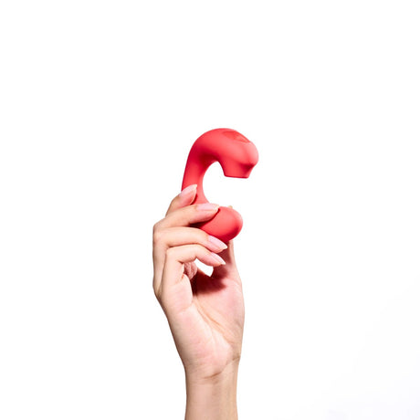 Glow Double Stimulation Portable Massager Peach & Cream - Boutique Séduction