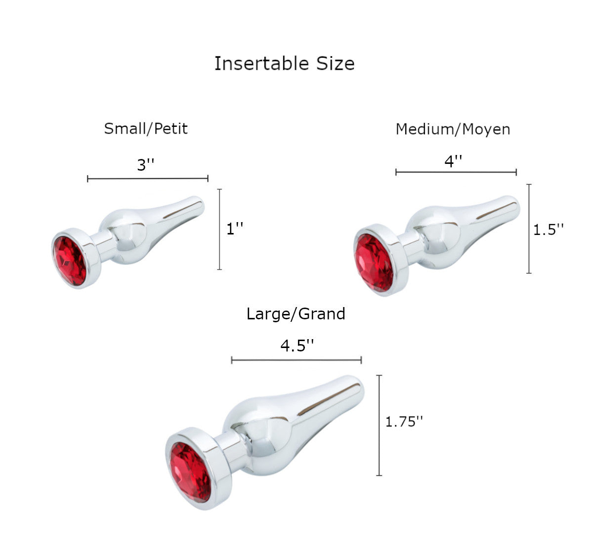 Aluminum Butt Plug Adore U - Anal Luxure - Boutique Séduction