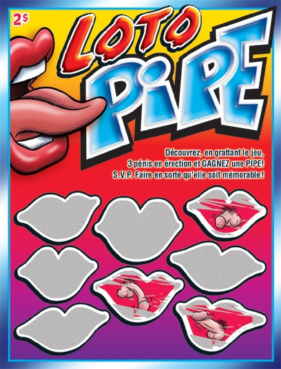 LOTO PIPE Gratteux - Français Creation Ozzé - Boutique Séduction