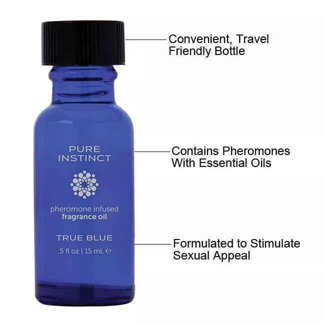 TRUE BLUE Pheromone Infused Fragrance Oil Pure Instinct - Boutique Séduction