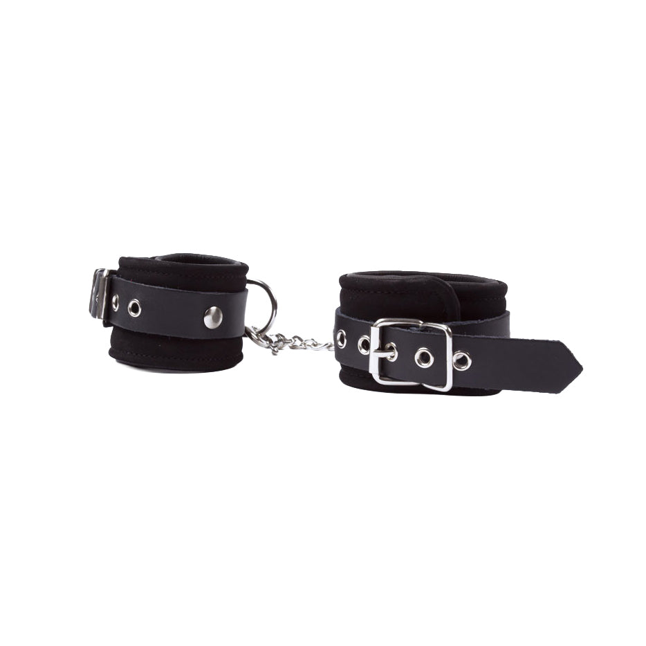 Suede Ankle Cuffs with Leather Lining