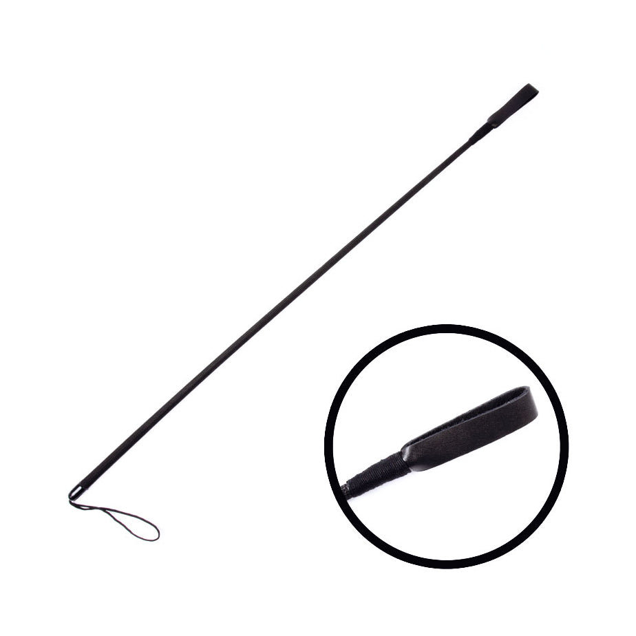 Crop Black Faux-Leather 27"