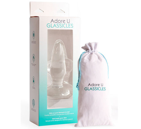 ONE Glass Butt Plug Adore U - Glassicles - Boutique Séduction