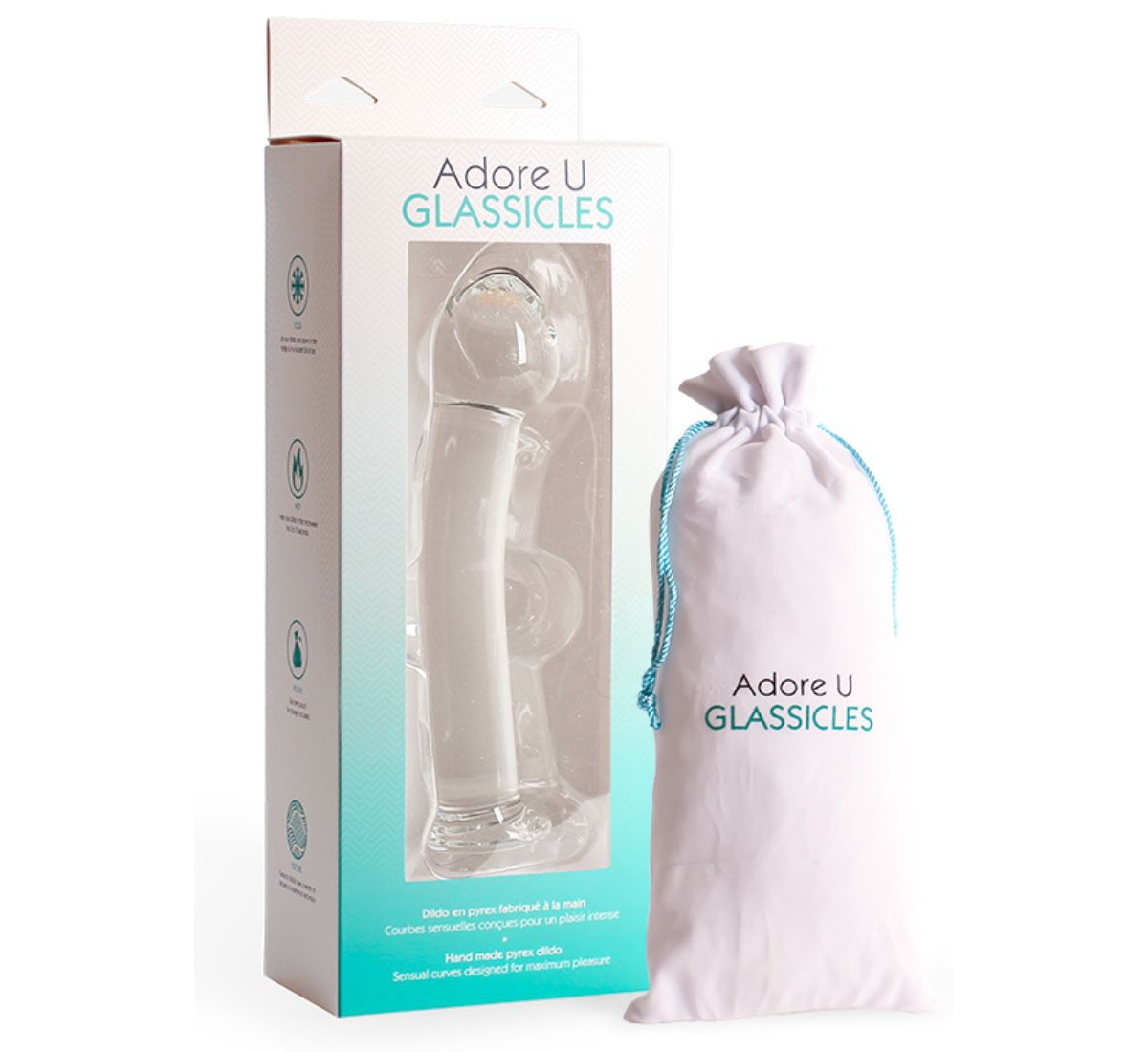 THREE Glass Dildo Adore U - Glassicles - Boutique Séduction