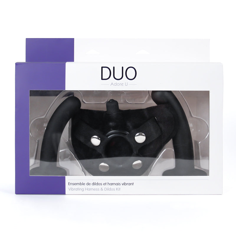 Vibrating Harness & Dildos Kit Adore U - Duo - Boutique Séduction