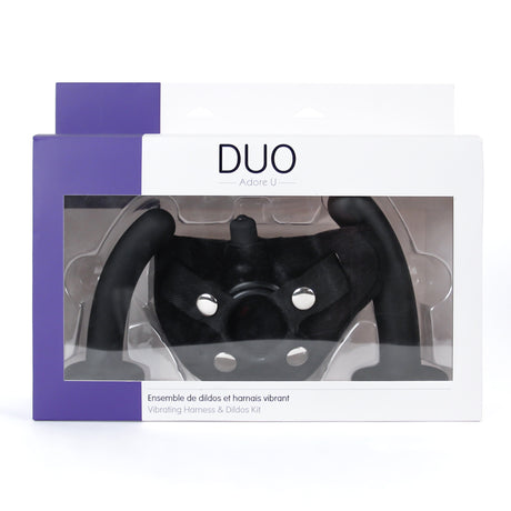 Vibrating Harness & Dildos Kit Adore U - Duo - Boutique Séduction