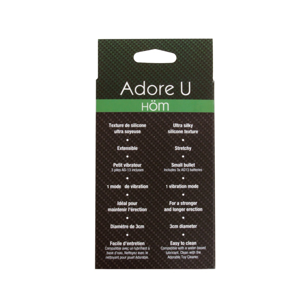 Vibrating Double Cockring Adore U - Höm - Boutique Séduction