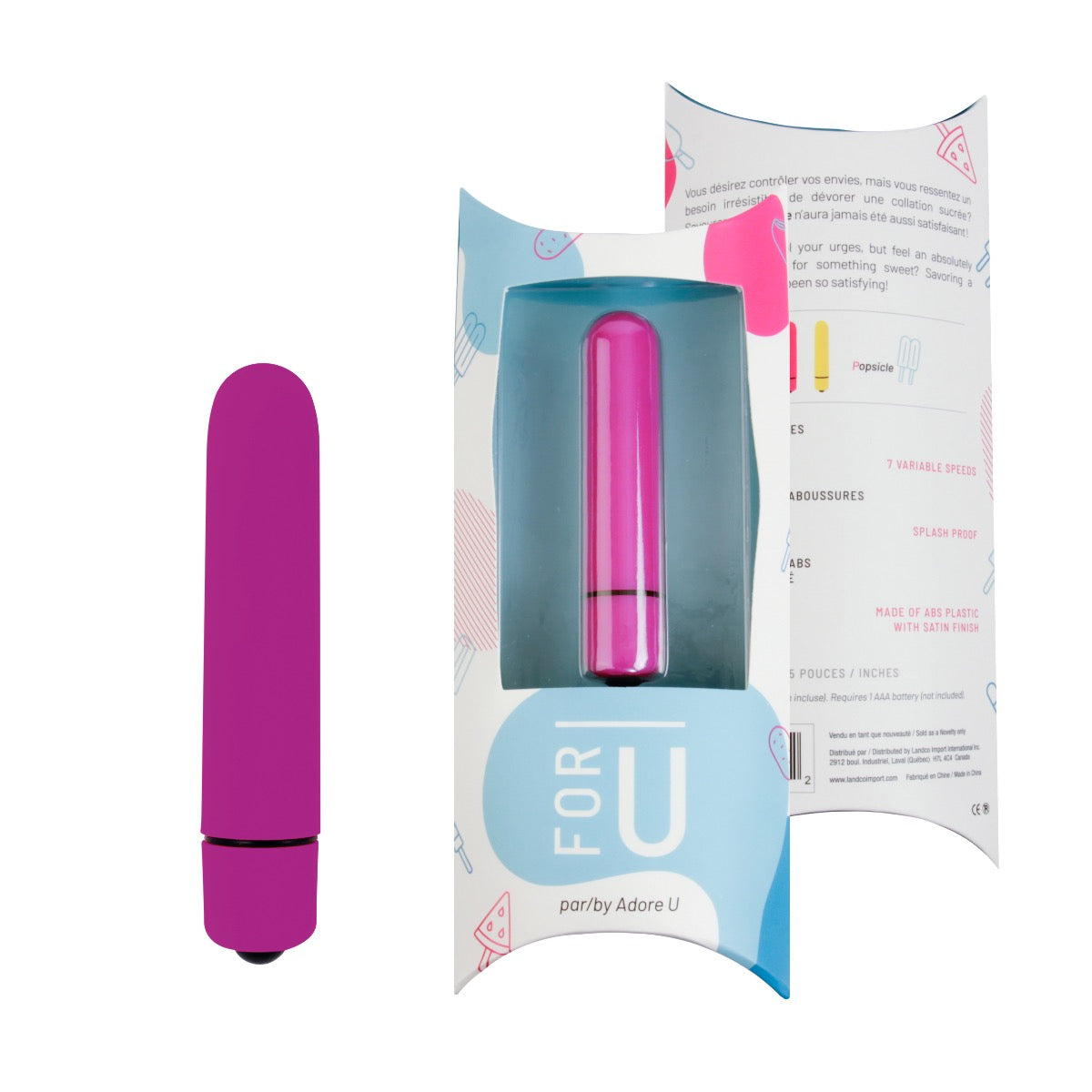 POPSICLE Bullet Clitoral Stimulator Adore U - For U - Boutique Séduction