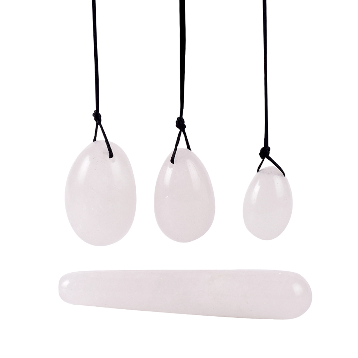 Yoni Eggs & Dildo Set - White Quartz Adore U - Yoni - Boutique Séduction