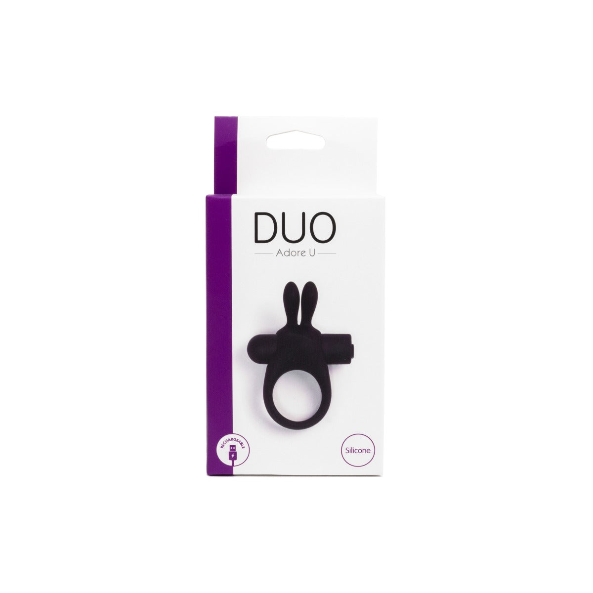 Vibrating Rabbit Cockring Adore U - Duo - Boutique Séduction