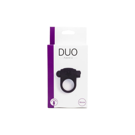 Textured Vibrating Cockring Adore U - Duo - Boutique Séduction