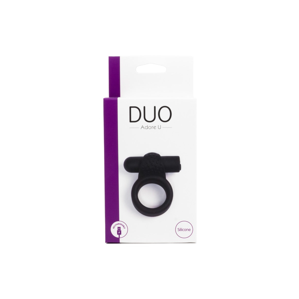 Textured Vibrating Cockring Adore U - Duo - Boutique Séduction