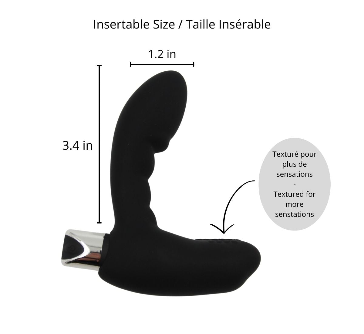 Vibrating Textured Prostate Stimulator with Remote Adore U - Höm - Boutique Séduction