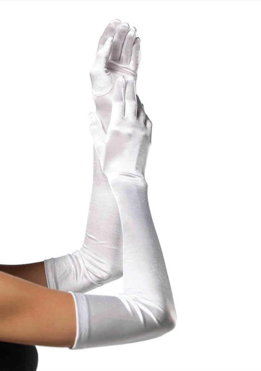 Extra Long Satin Gloves Leg Avenue - Boutique Séduction