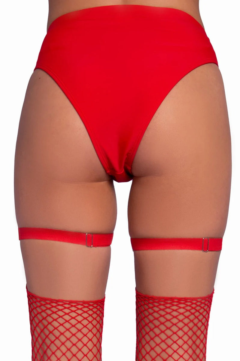 Iridescent Heart Garter Suspenders Leg Avenue - Boutique Séduction