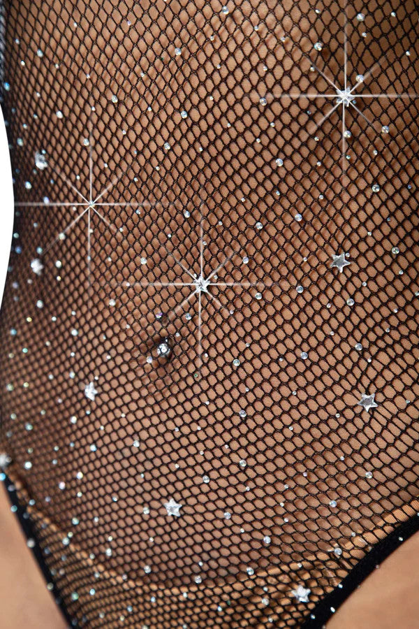 Star Rhinestone Bodysuit Leg Avenue - Boutique Séduction