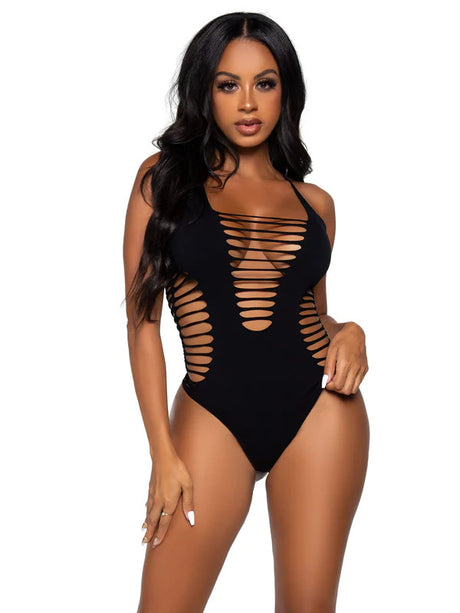 Shredded Racer Back Teddy Leg Avenue - Boutique Séduction