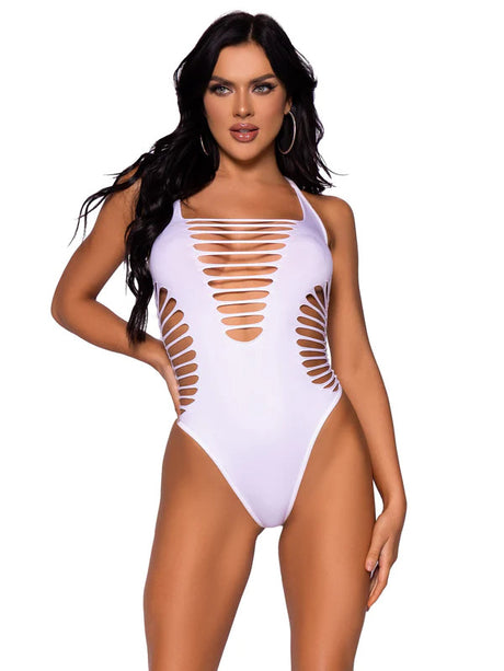Shredded Racer Back Teddy Leg Avenue - Boutique Séduction
