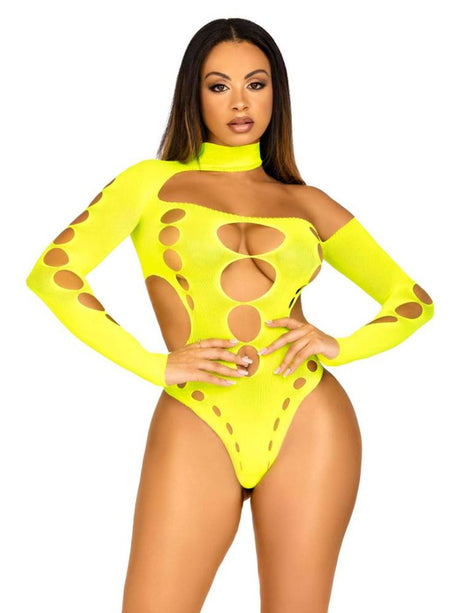 Teddy Asymmetrical Cut Out Leg Avenue - Boutique Séduction