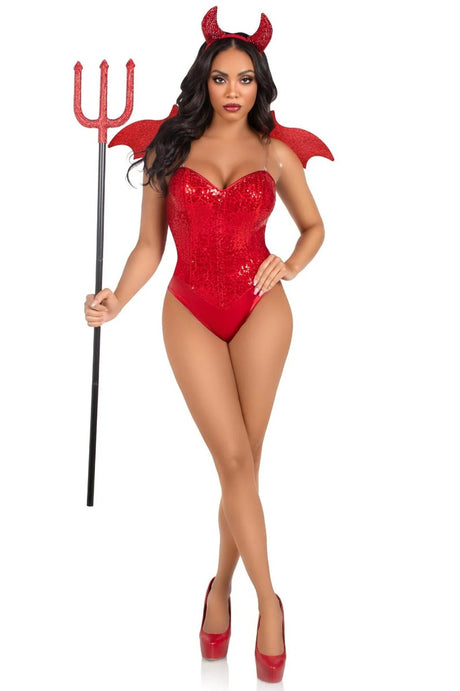 Devil Kit 2pcs Leg Avenue - Boutique Séduction