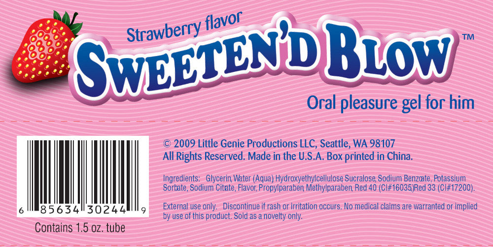 Sweeten'd Blow Oral Pleasure Gel Little Genie - Boutique Séduction